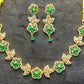 Emerald Blossom Floral Necklace Set