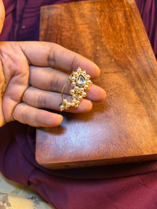 Swarovski Pearl Nath – Maharashtrian Elegance