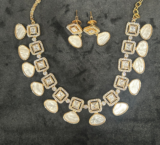 Ivory Charm Swarovski Necklace Set
