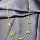 Golden Floral Charm Necklace