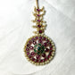 Traditional Kundan Maang Tikka with Ruby & Emerald Accents