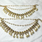 Dual Pearl Drop Kana Chains with Kundan Work