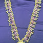 Pink Stone Temple-Style Haar with Grand Sun Pendant