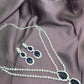 Sapphire & Diamond Double Layer Necklace Set