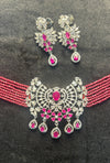 Rosé Radiance Beaded Choker Set