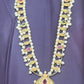 Pearl Temple-Style Haar with Ruby & Emerald Pendant