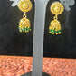 Sunburst Green Beaded Jhumkas