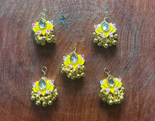 Golden Sunshine Lotus Charm