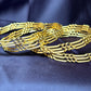 Traditional Textured Gold-Tone Bangles (Set of 4)