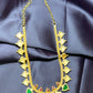 Traditional Maharashtrian Green Enamel Leaf Necklace