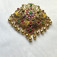 Antique Dual Peacock Kemp Hair Brooch