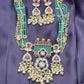 Green Beaded Antique Temple Necklace Set