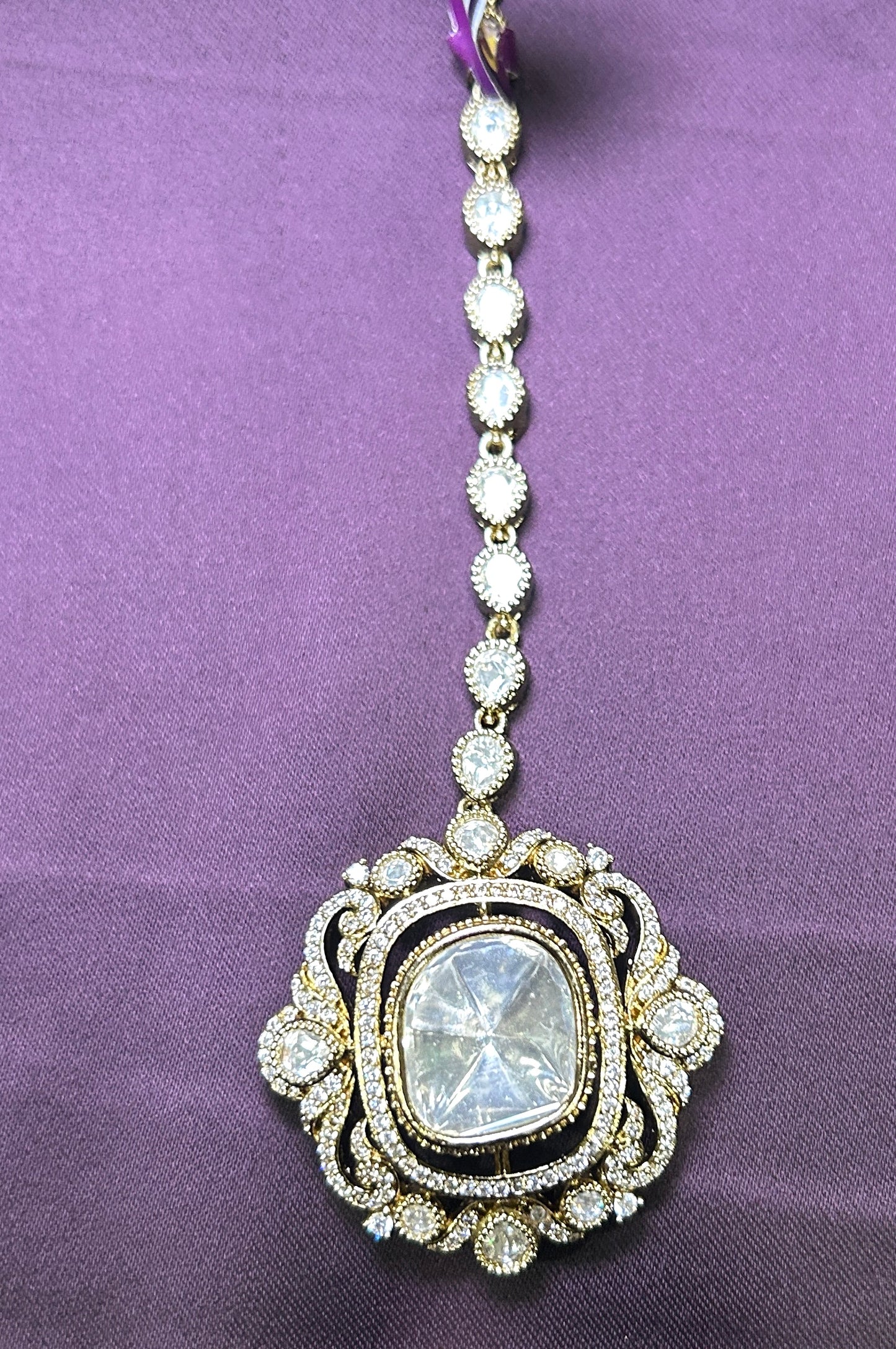 Royal Polki Kundan Maang Tikka