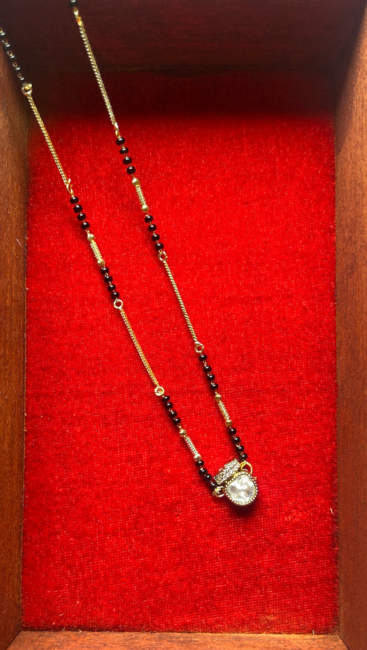 18-Inch Mangalsutra with Kundan Pendant