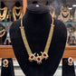 Traditional Gold-Finish Necklace Set with Ruby Accents