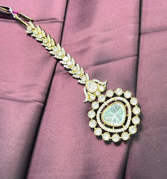 Classic Crystal Halo Maang Tikka