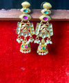 Heritage Temple Dangler Earrings with Mini Jhumkas
