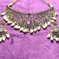 Royal Peacock Choker Set with Pearls