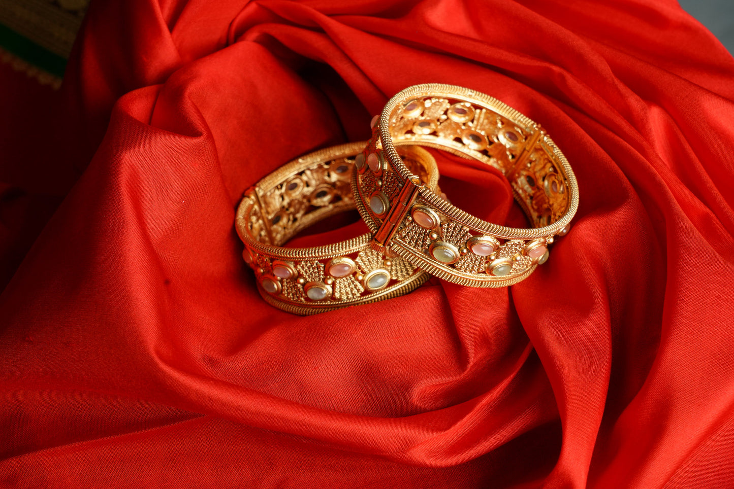 kada bangles in pastel color