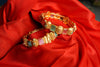 Pink pastel rajwadi polish bangles