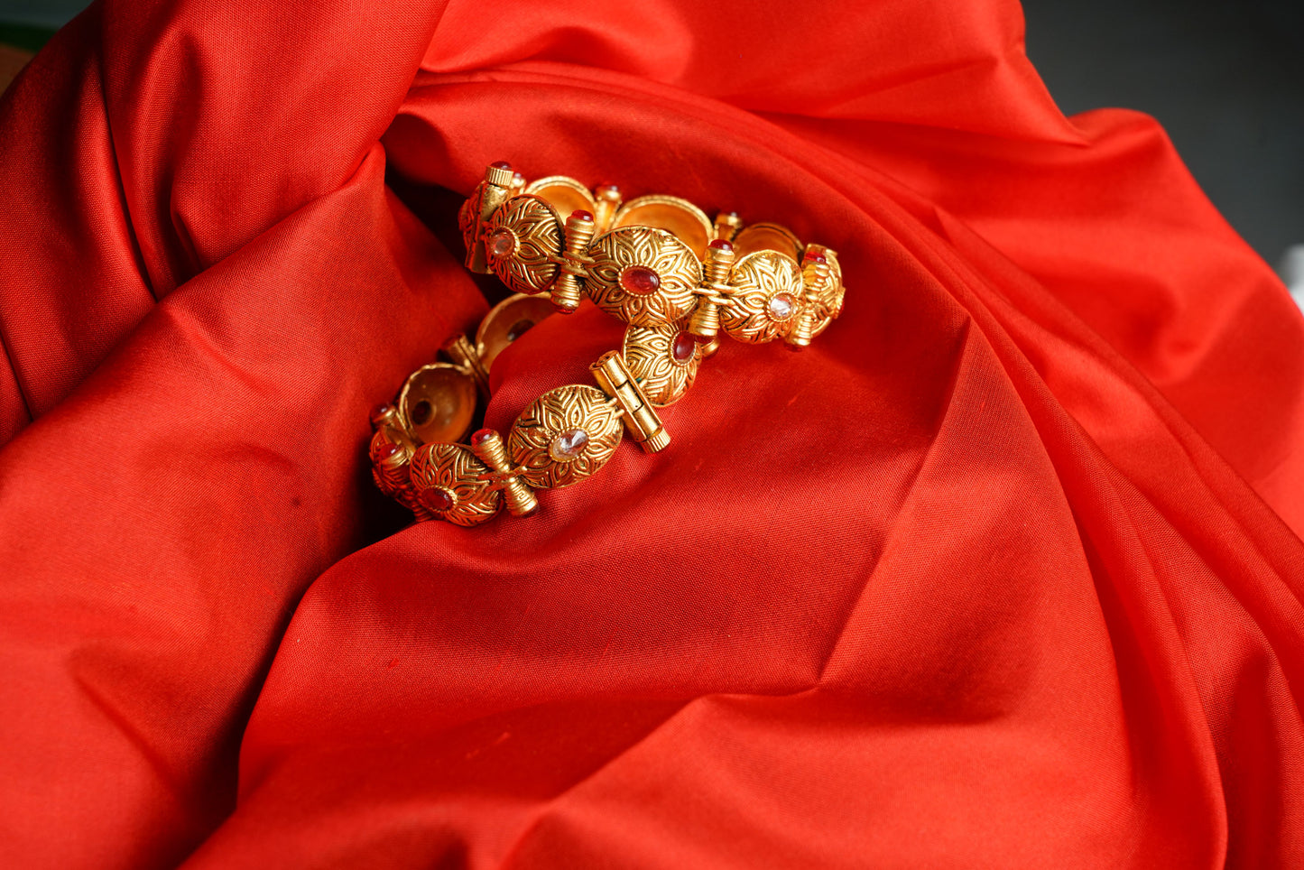 Pink stone bangles kada