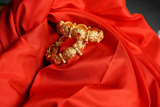 Pink stone bangles kada