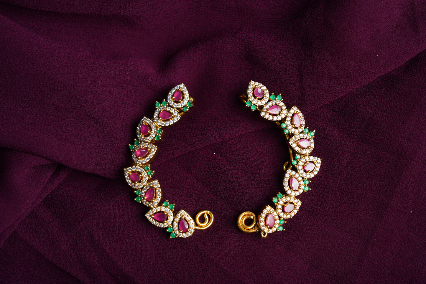 Leaf design front earcuff