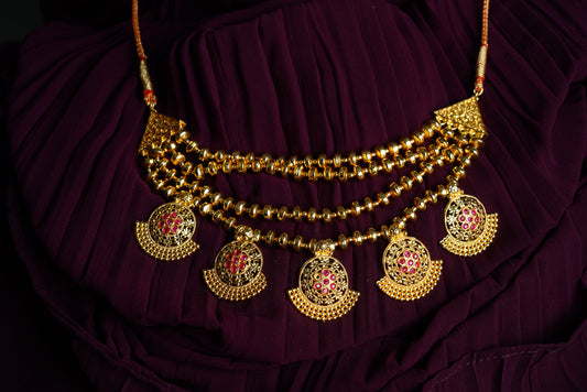 Kolhapuri coin necklace