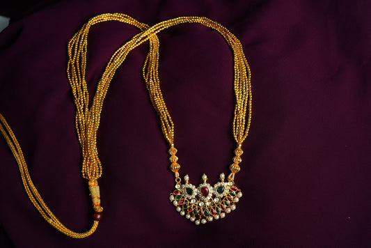 Gold long necklace