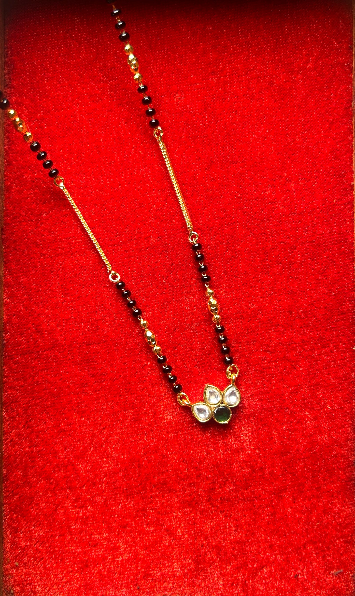 18-Inch Mangalsutra with Kundan Pendant