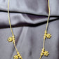 Golden Floral Charm Necklace