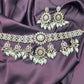 Pearl Drop & CZ Choker Set