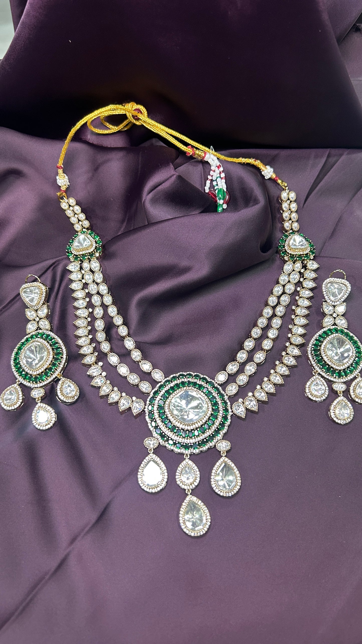 Royal Kundan & Polki Bridal Necklace Set