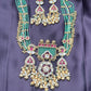 Green Beaded Antique Temple Necklace Set