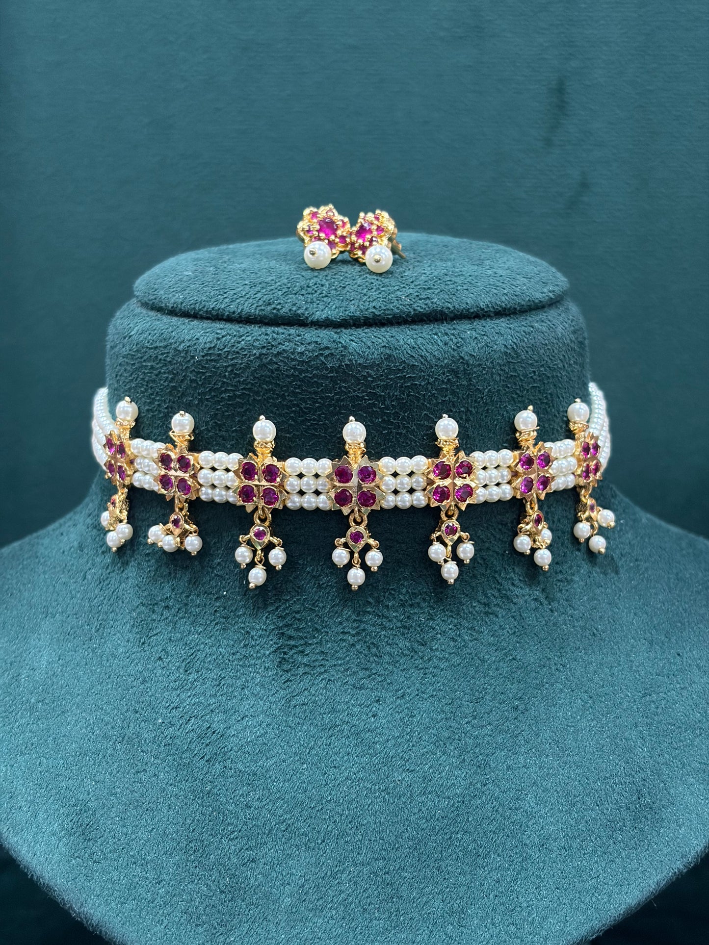Pushparaj Pearl Choker Set