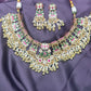 Enamel & Pearl Choker Necklace Set