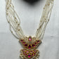 Royal Pink Stone Pearl Mala Set