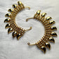 Polished Gold Finish Traditional Ear Cuffs – Leaf Motif Design