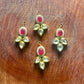 Ruby & Kundan Hair Accessory – Traditional Gold Finish