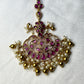 Filigree Kundan Maang Tikka with Pearl & Ghungroo Drops