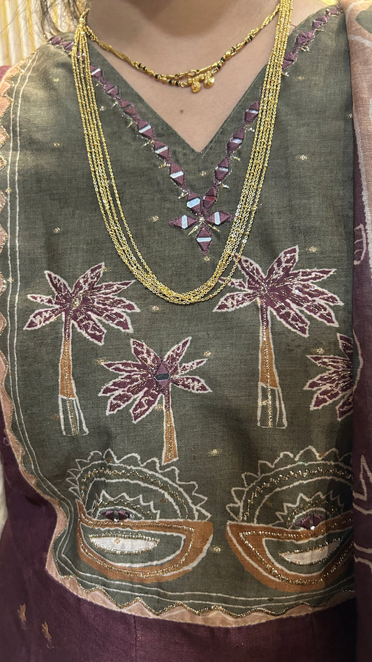 Traditional Maharashtrian Layered Gold-Finish Necklace