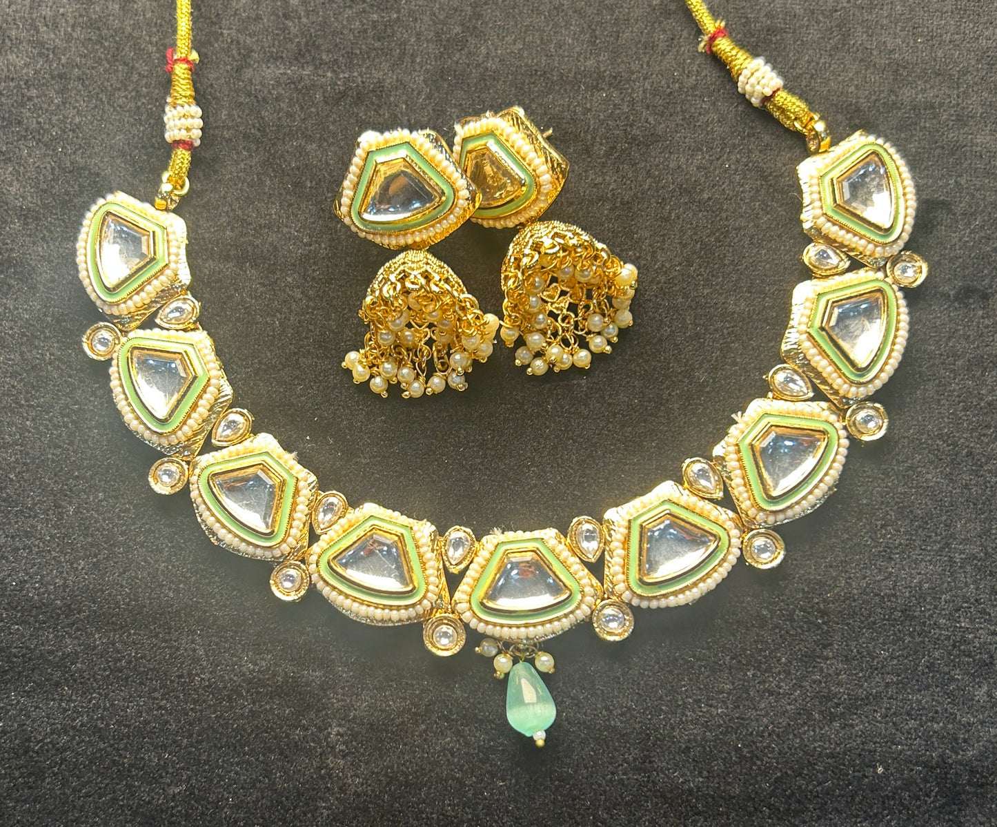 Royal Pastel Pachi Kundan Necklace Set