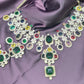 Royal Navratna Polki Necklace Set
