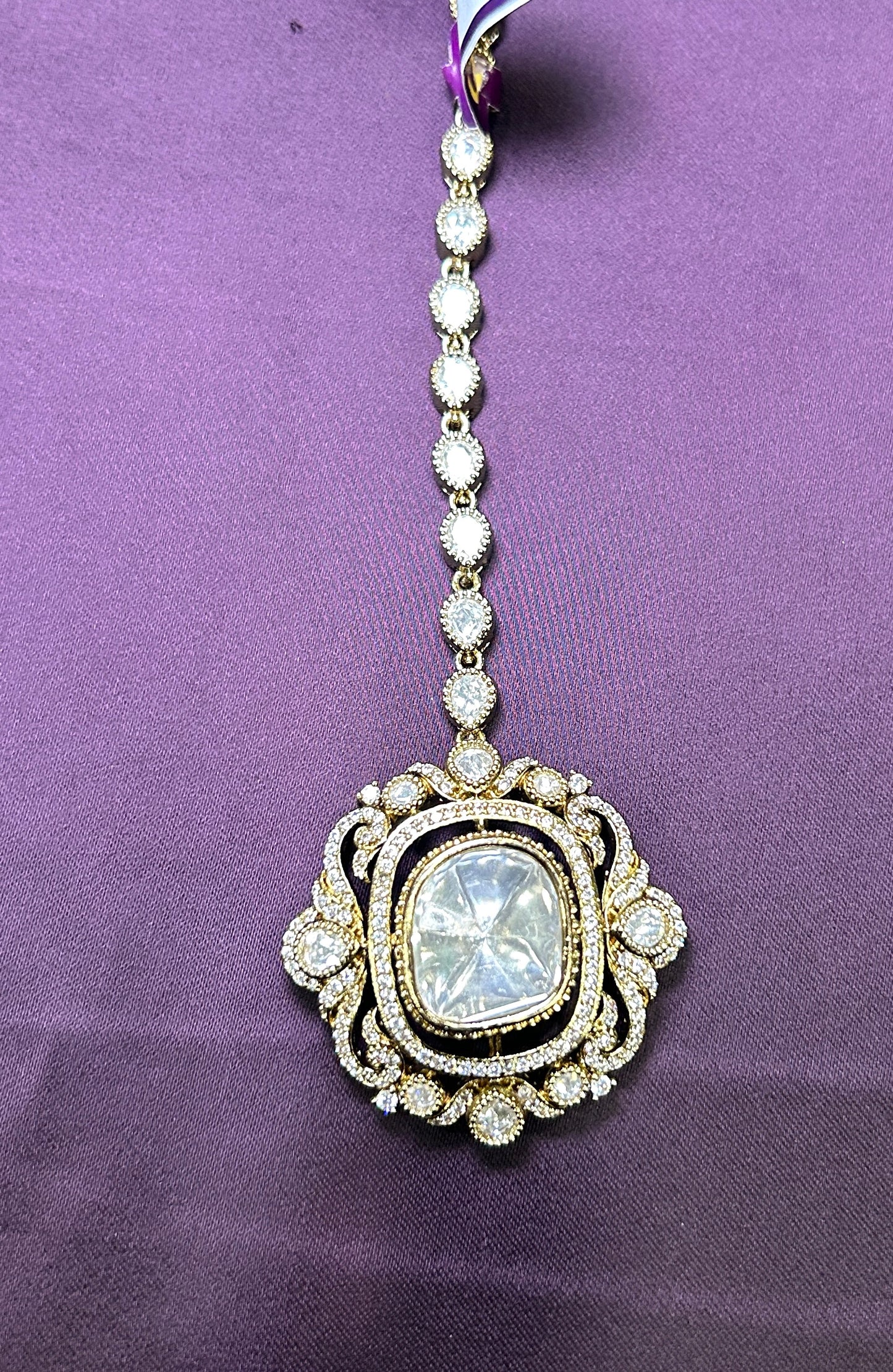 Royal Polki Kundan Maang Tikka