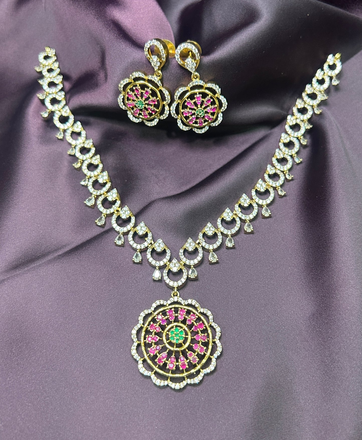 Lotus Charm Necklace Set