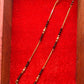 Mangalsutra with Crescent Polki Pendant