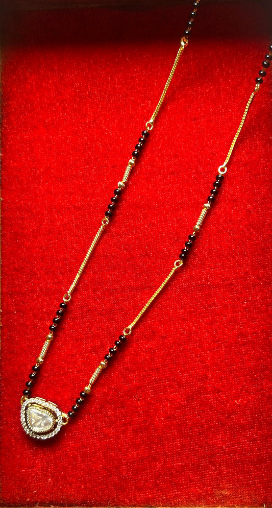 18-Inch Mangalsutra with Kundan Pendant