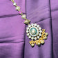 Heritage Green Enamel & Stone Maang Tikka
