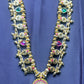 Ruby & Emerald Temple-Style Haar with Circular Pendant
