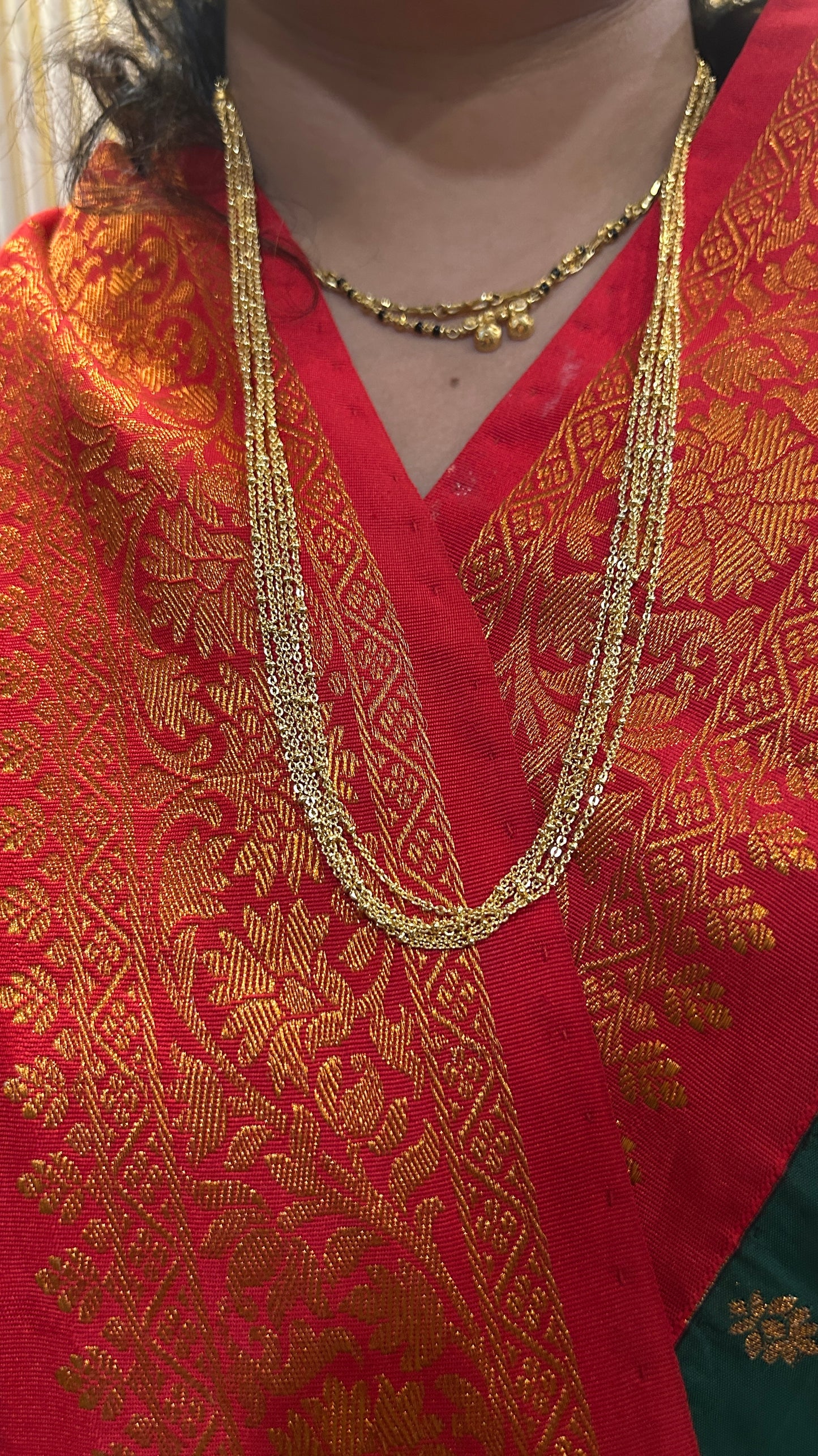 Traditional Maharashtrian Layered Gold-Finish Necklace
